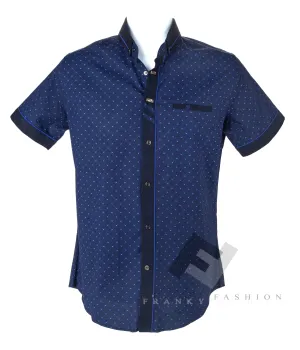 Men's European Slim Fit Shirt | Black | SLF08 | CLEARANCE