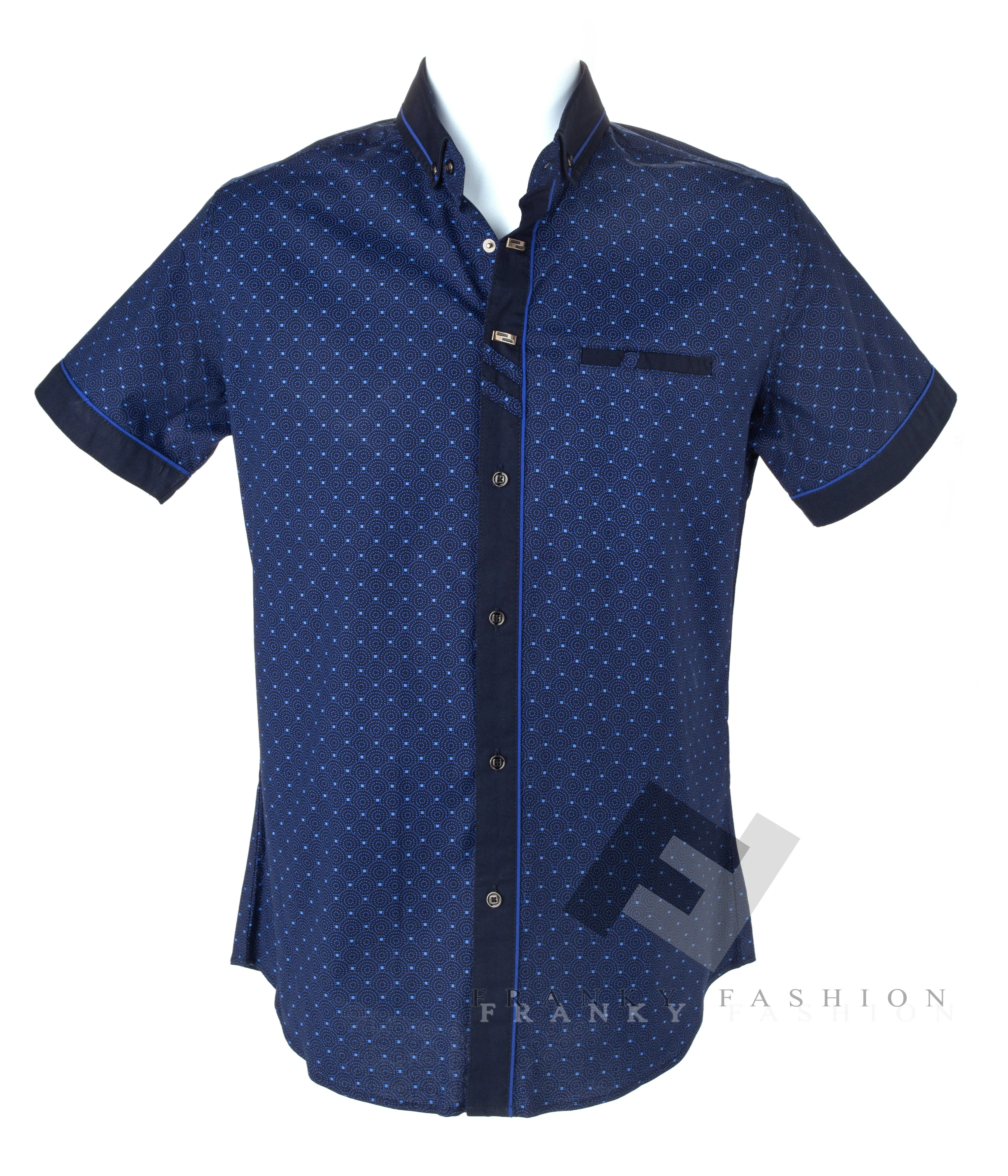 Men's European Slim Fit Shirt | Black | SLF08 | CLEARANCE
