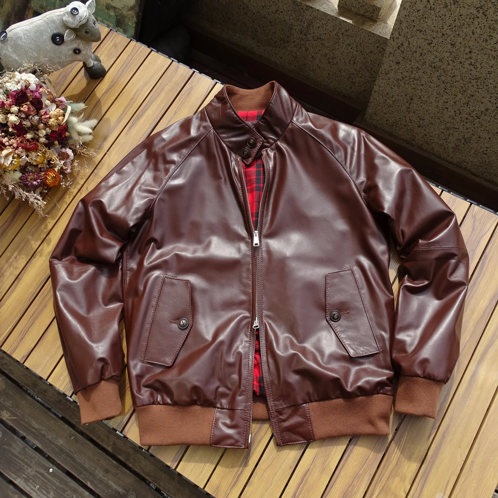 Men's Golf Leather Jacket