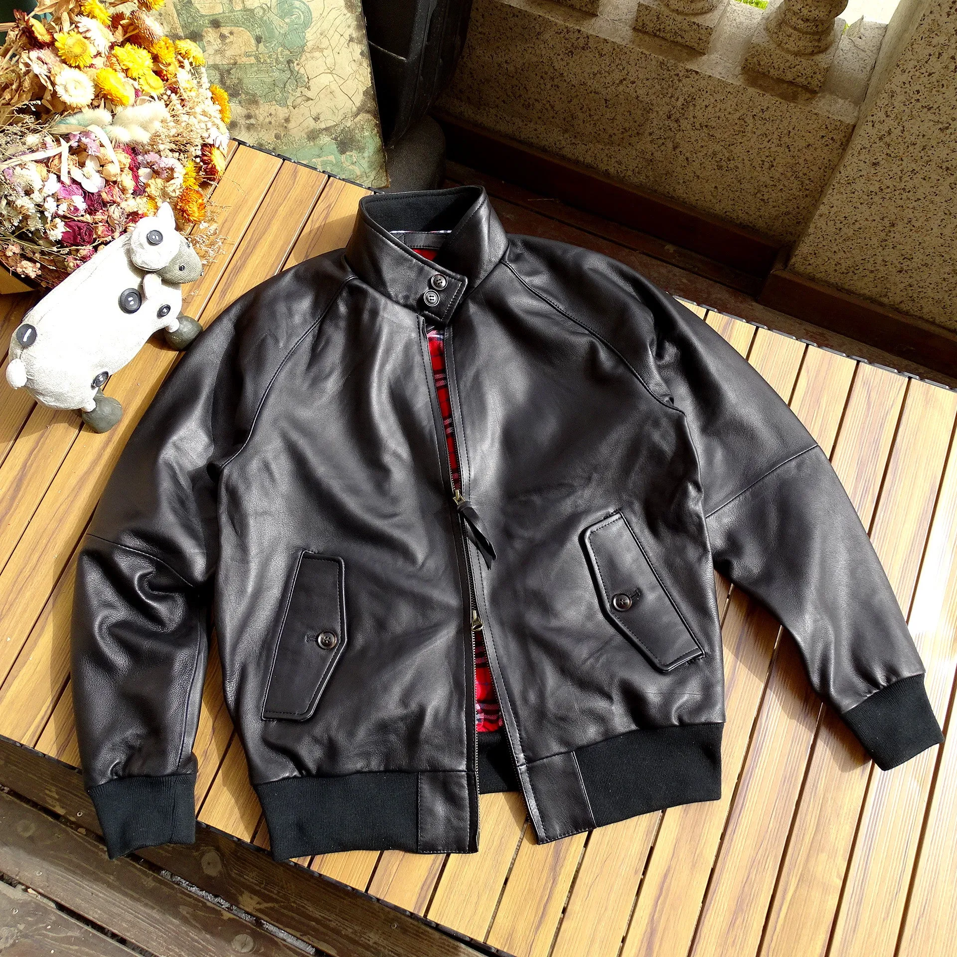 Men's Golf Leather Jacket