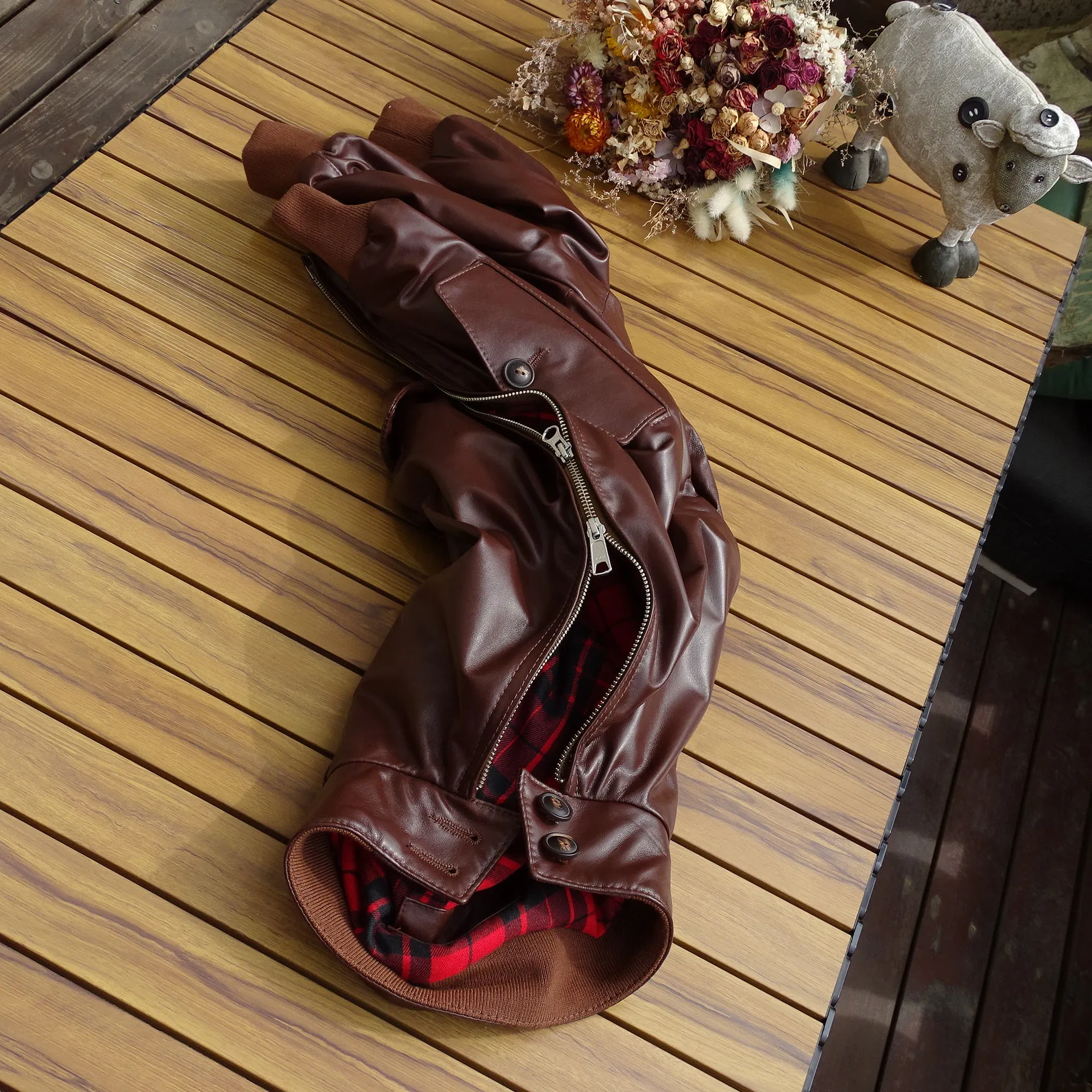 Men's Golf Leather Jacket