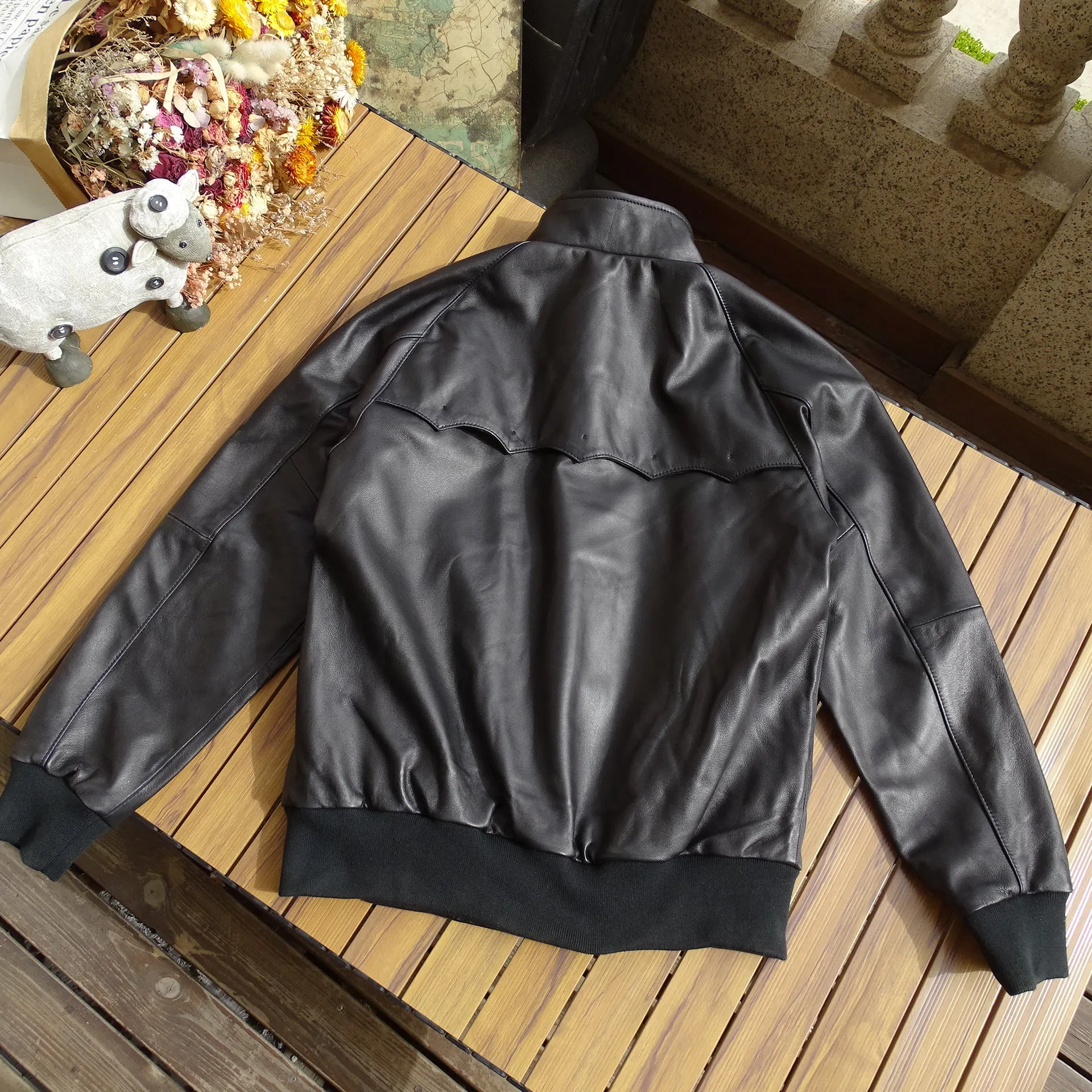 Men's Golf Leather Jacket