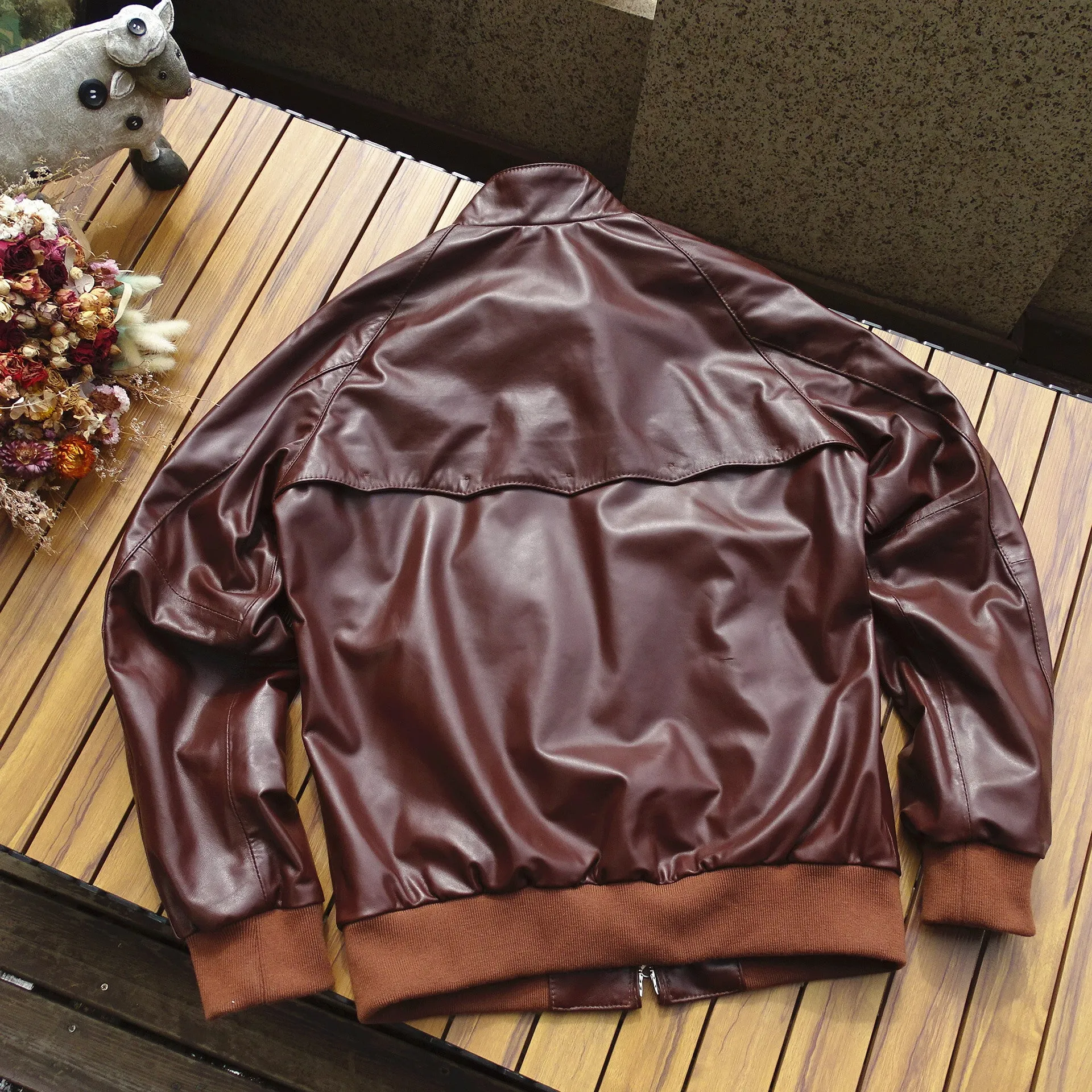 Men's Golf Leather Jacket