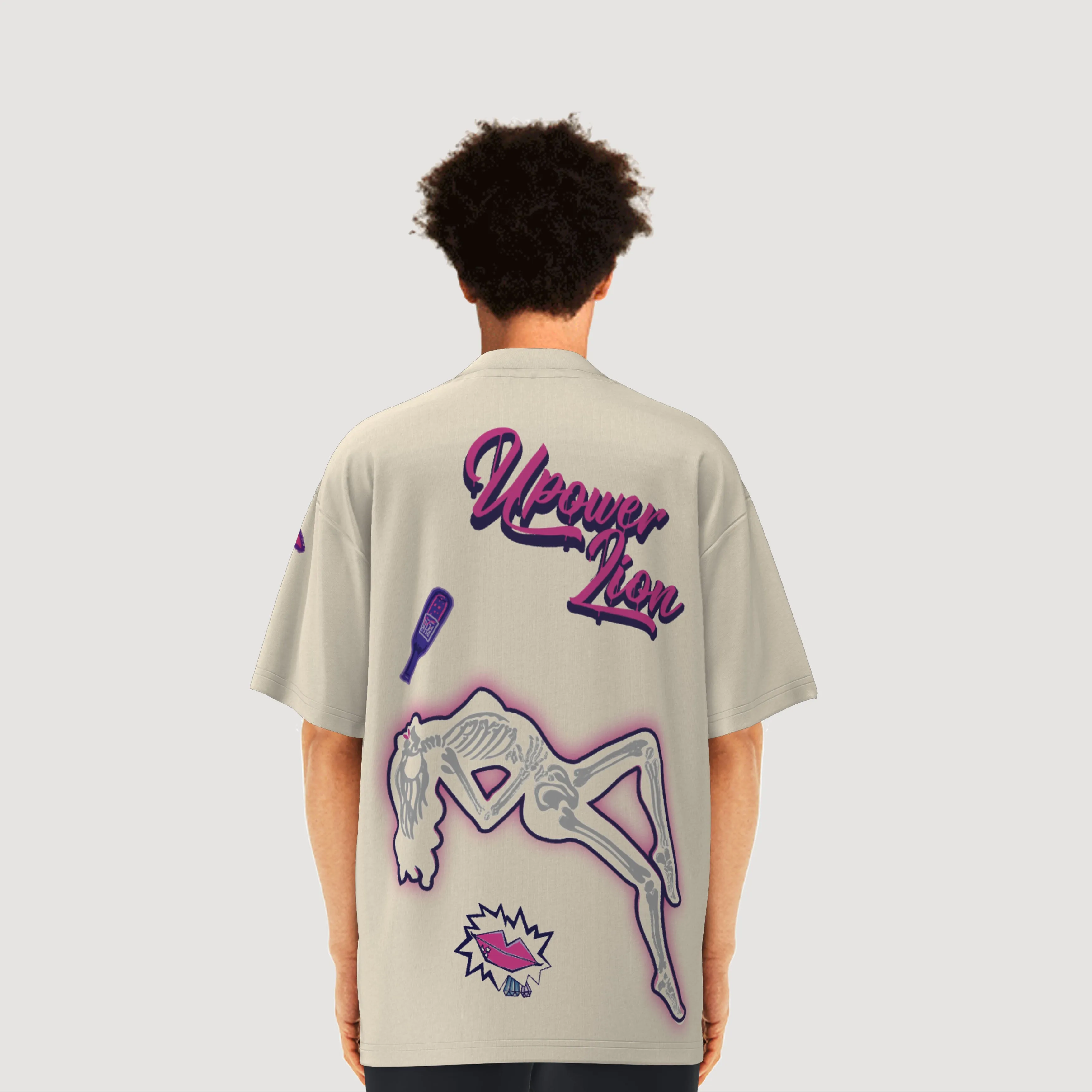Men's Graffiti Pattern Tee Urban Streetwear Clothes Oversized Fit