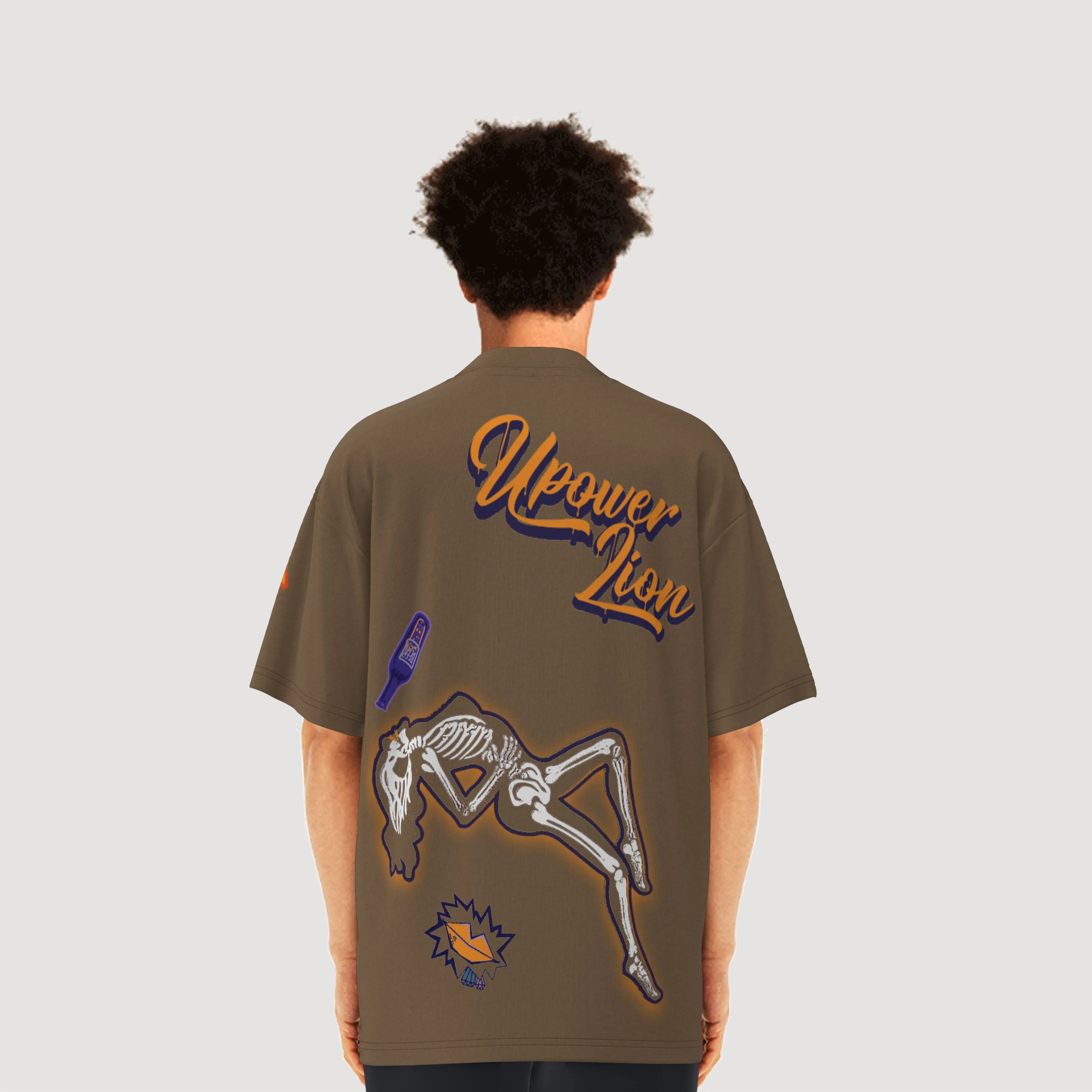 Men's Graffiti Pattern Tee Urban Streetwear Clothes Oversized Fit