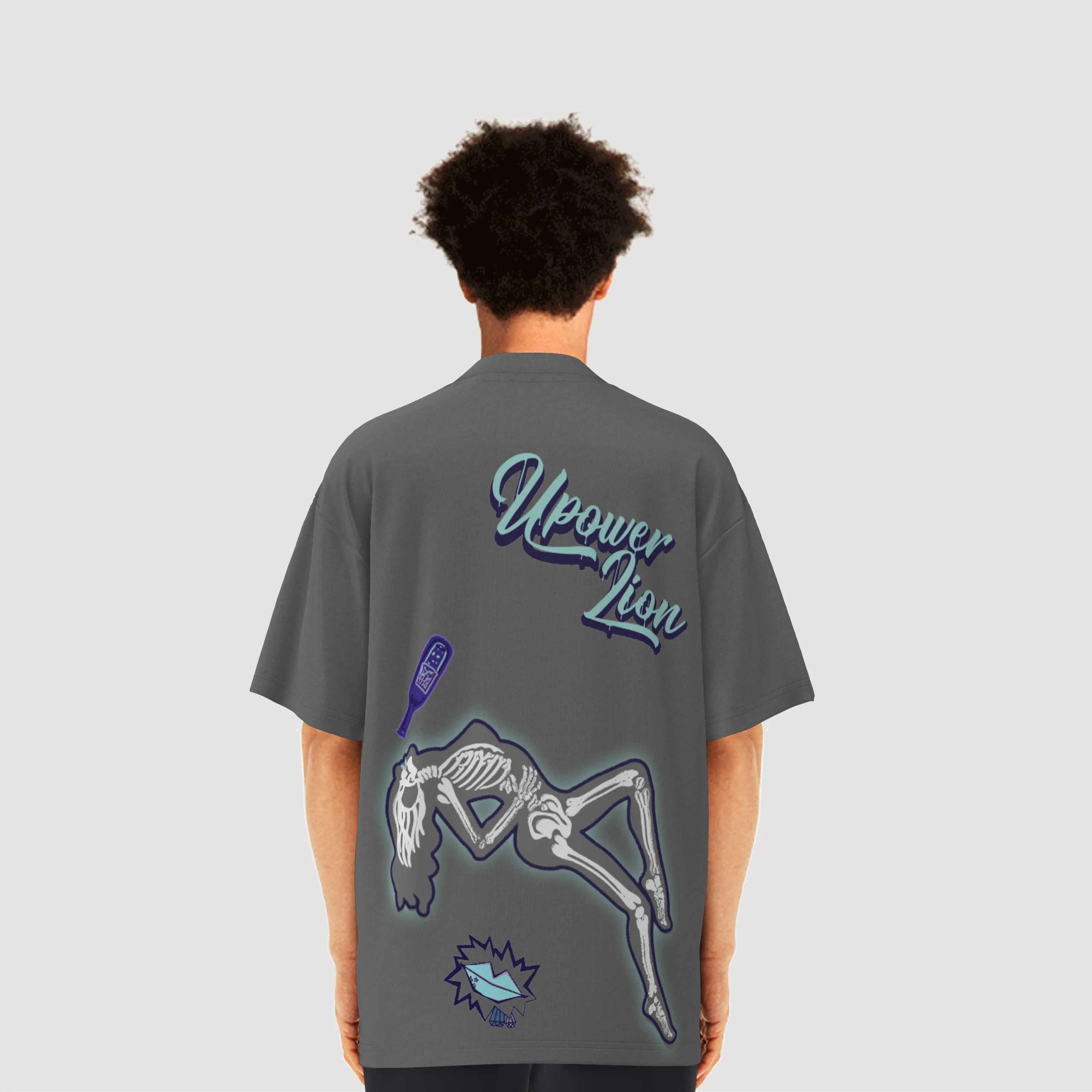 Men's Graffiti Pattern Tee Urban Streetwear Clothes Oversized Fit