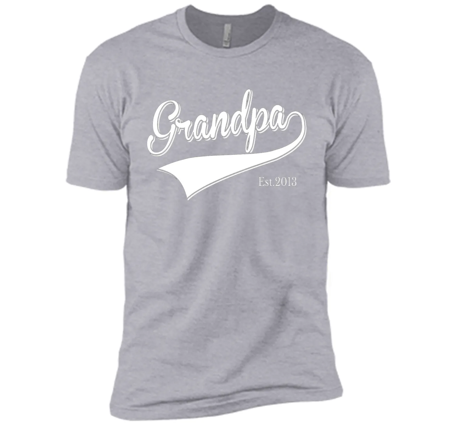 Men's Grandpa Est 2013 Father's Day T-Shirt New Grandpa dad Shirts