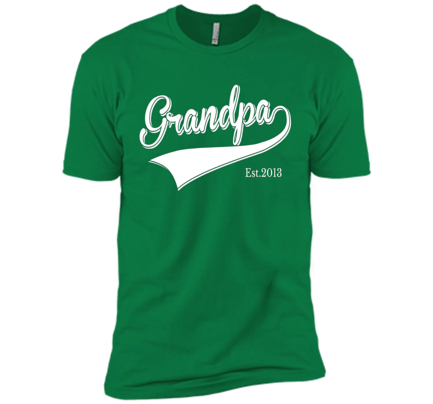 Men's Grandpa Est 2013 Father's Day T-Shirt New Grandpa dad Shirts