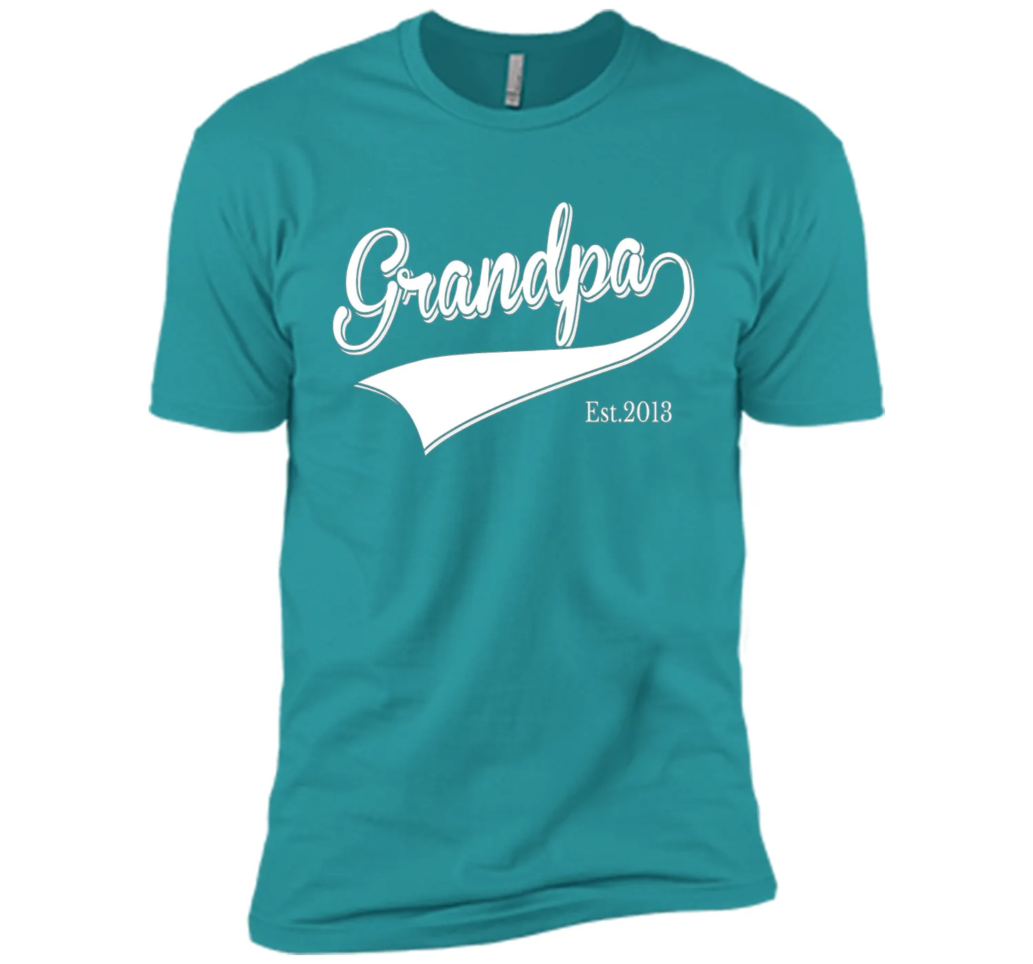 Men's Grandpa Est 2013 Father's Day T-Shirt New Grandpa dad Shirts