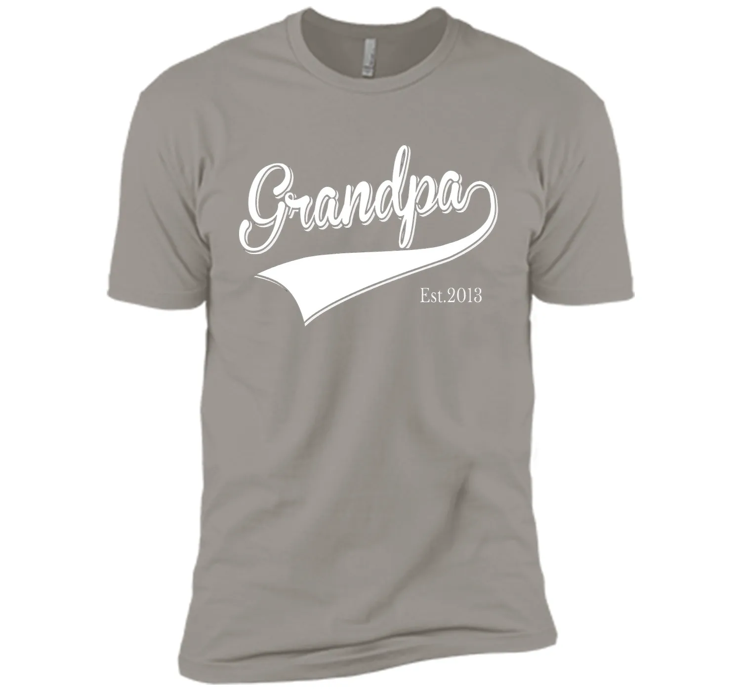 Men's Grandpa Est 2013 Father's Day T-Shirt New Grandpa dad Shirts
