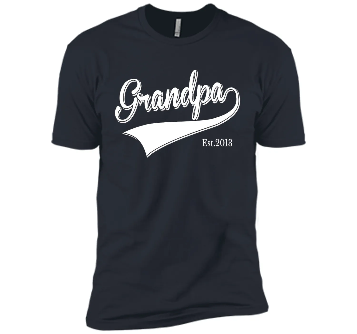 Men's Grandpa Est 2013 Father's Day T-Shirt New Grandpa dad Shirts