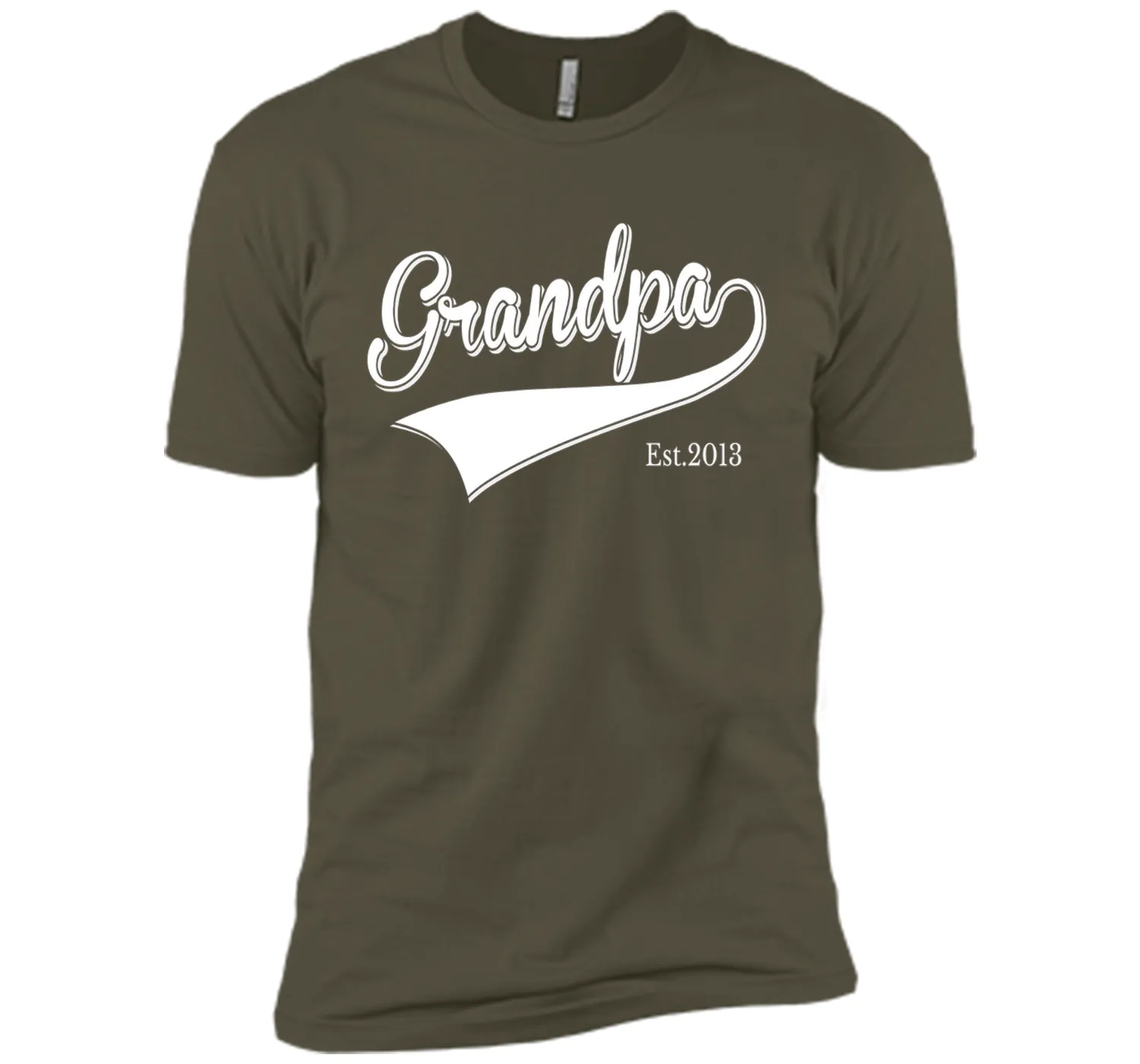 Men's Grandpa Est 2013 Father's Day T-Shirt New Grandpa dad Shirts