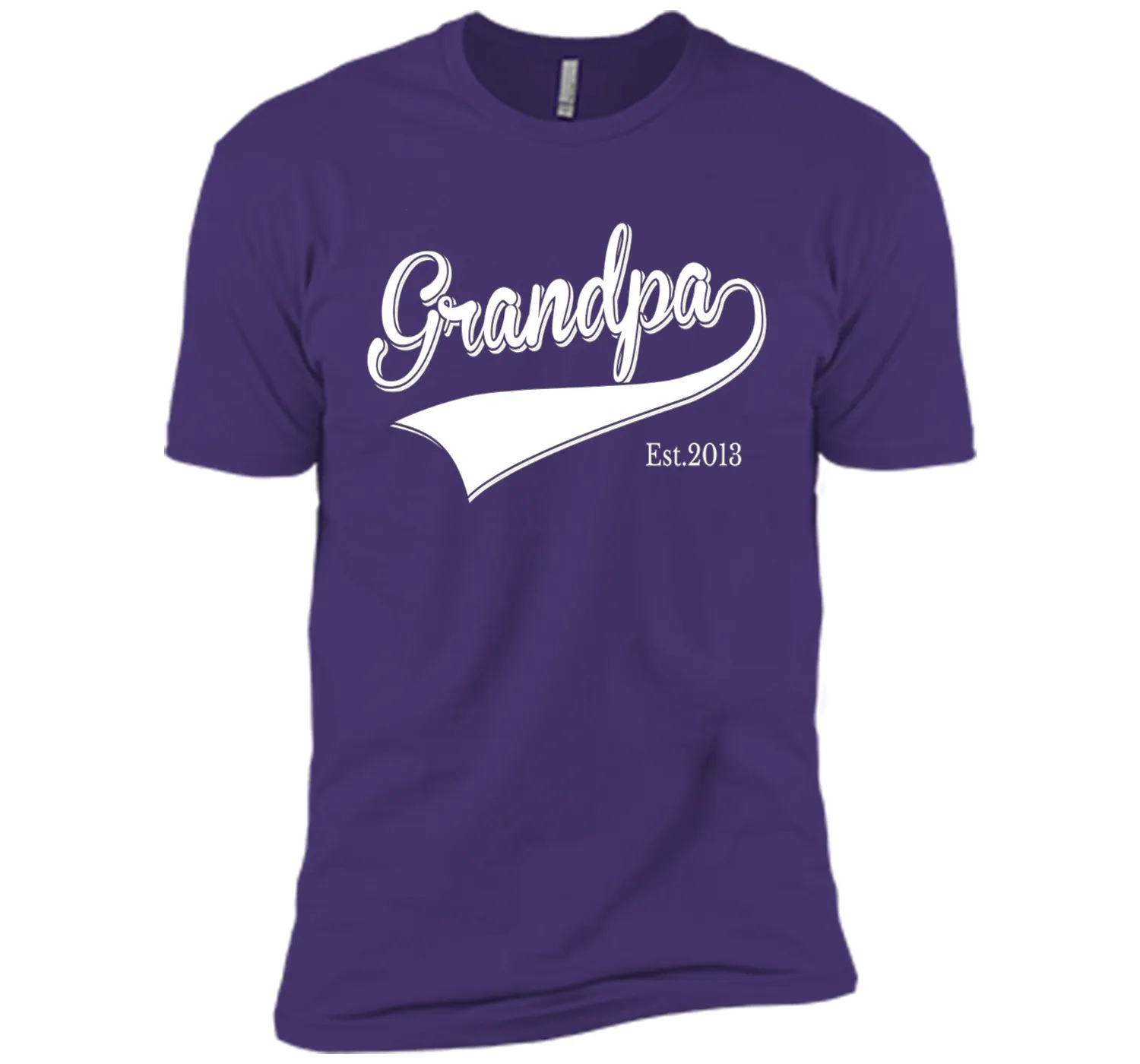 Men's Grandpa Est 2013 Father's Day T-Shirt New Grandpa dad Shirts
