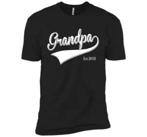 Men's Grandpa Est 2013 Father's Day T-Shirt New Grandpa dad Shirts