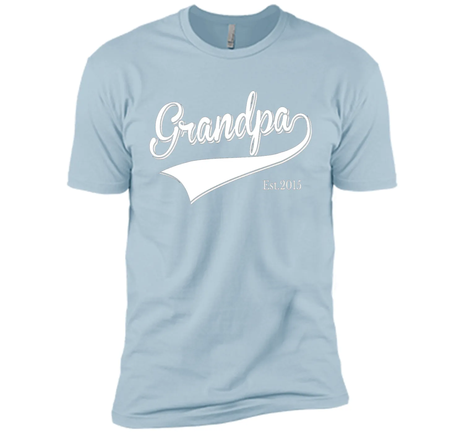 Men's Grandpa Est 2015 Father's Day T-Shirt New Grandpa dad Shirts