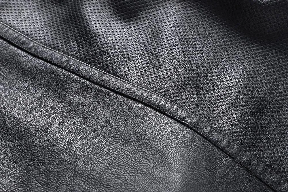 Men's Hooded PU Leather Thick Winter Jackets