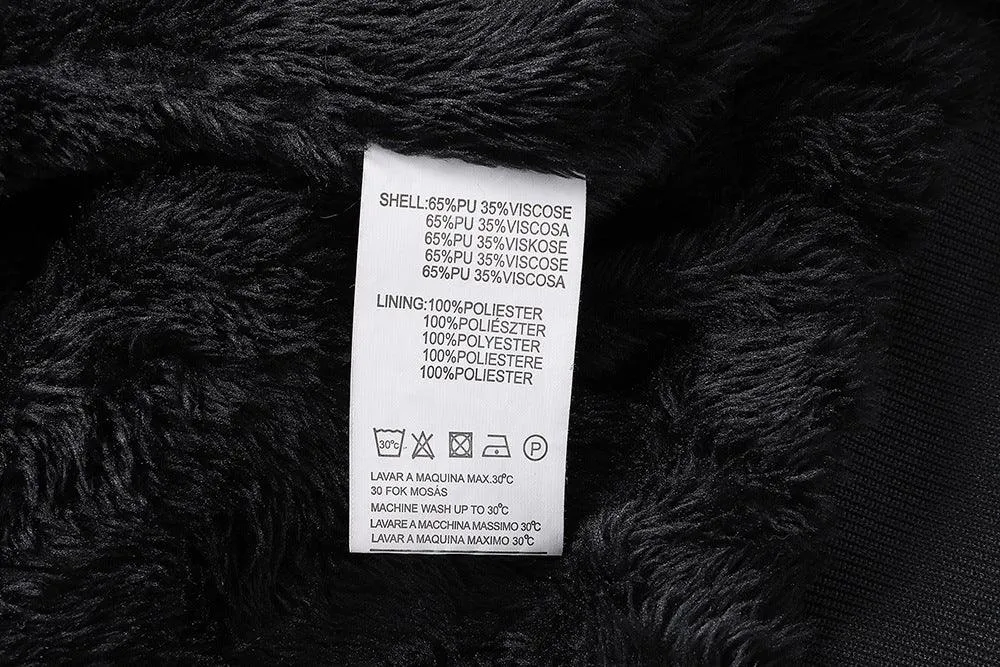 Men's Hooded PU Leather Thick Winter Jackets