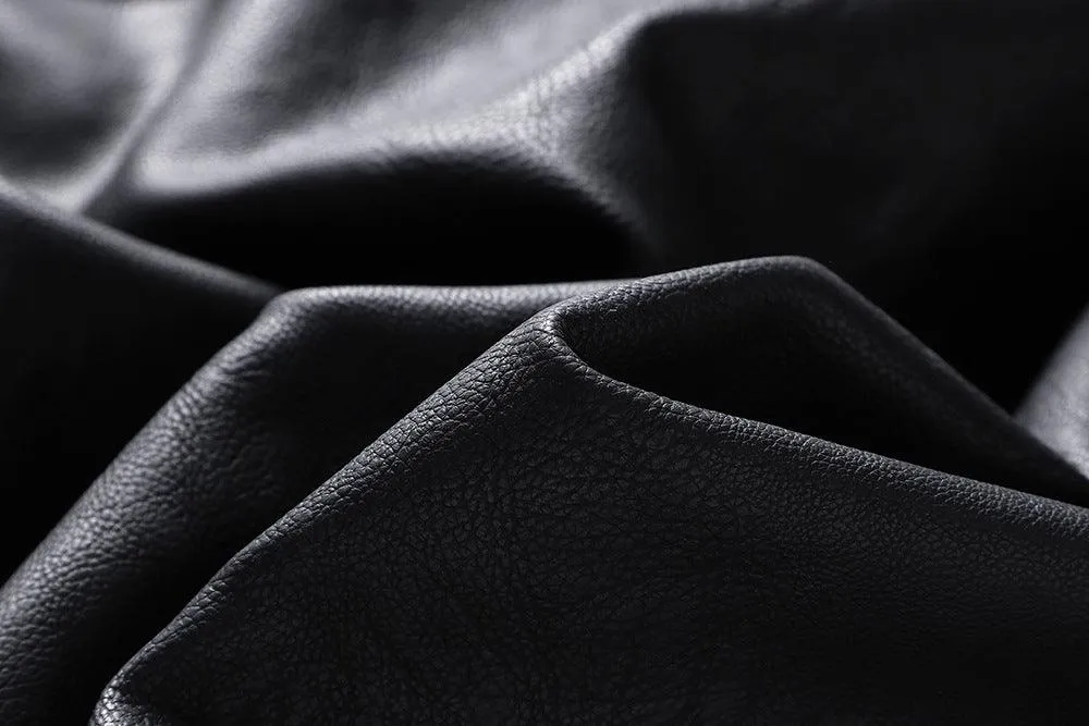 Men's Hooded PU Leather Thick Winter Jackets