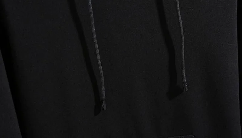 Men's Hooded Sweatshirt With Embroidered Rose