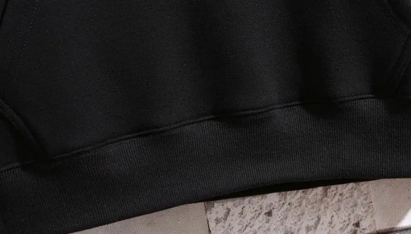 Men's Hooded Sweatshirt With Embroidered Rose