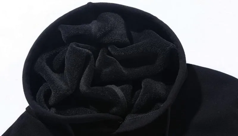 Men's Hooded Sweatshirt With Embroidered Rose
