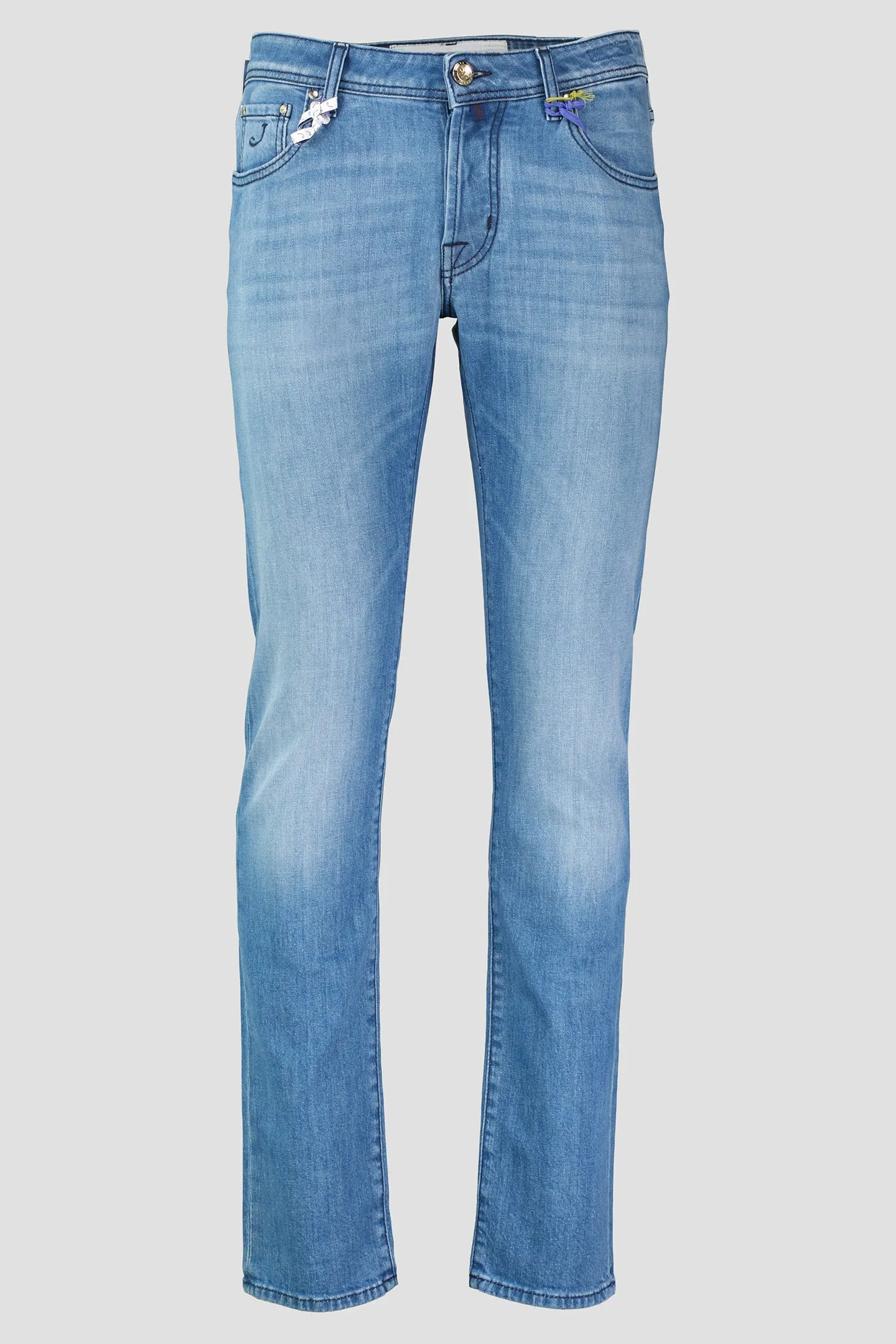 Men's Jacob Cohen Navy Denim 5 Pocket Slim Fit Nick Jeans