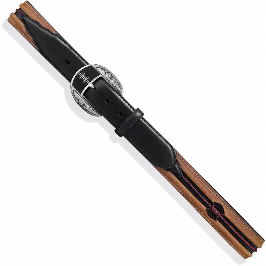 Men's Justin Fenced In Leather Belt by Leegin C10813