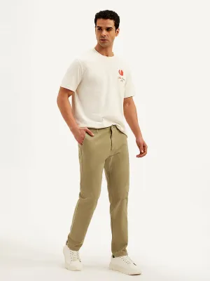 Men's Khaki Tapered Fit Chinos