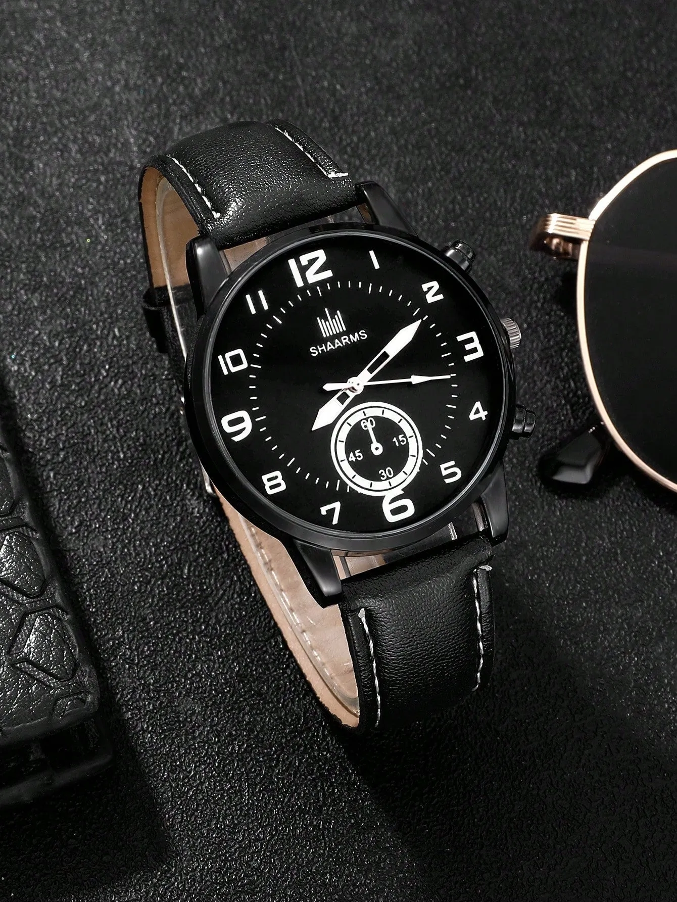 Men's Leisure and Fashionable Quartz Watch 4pcs/Set