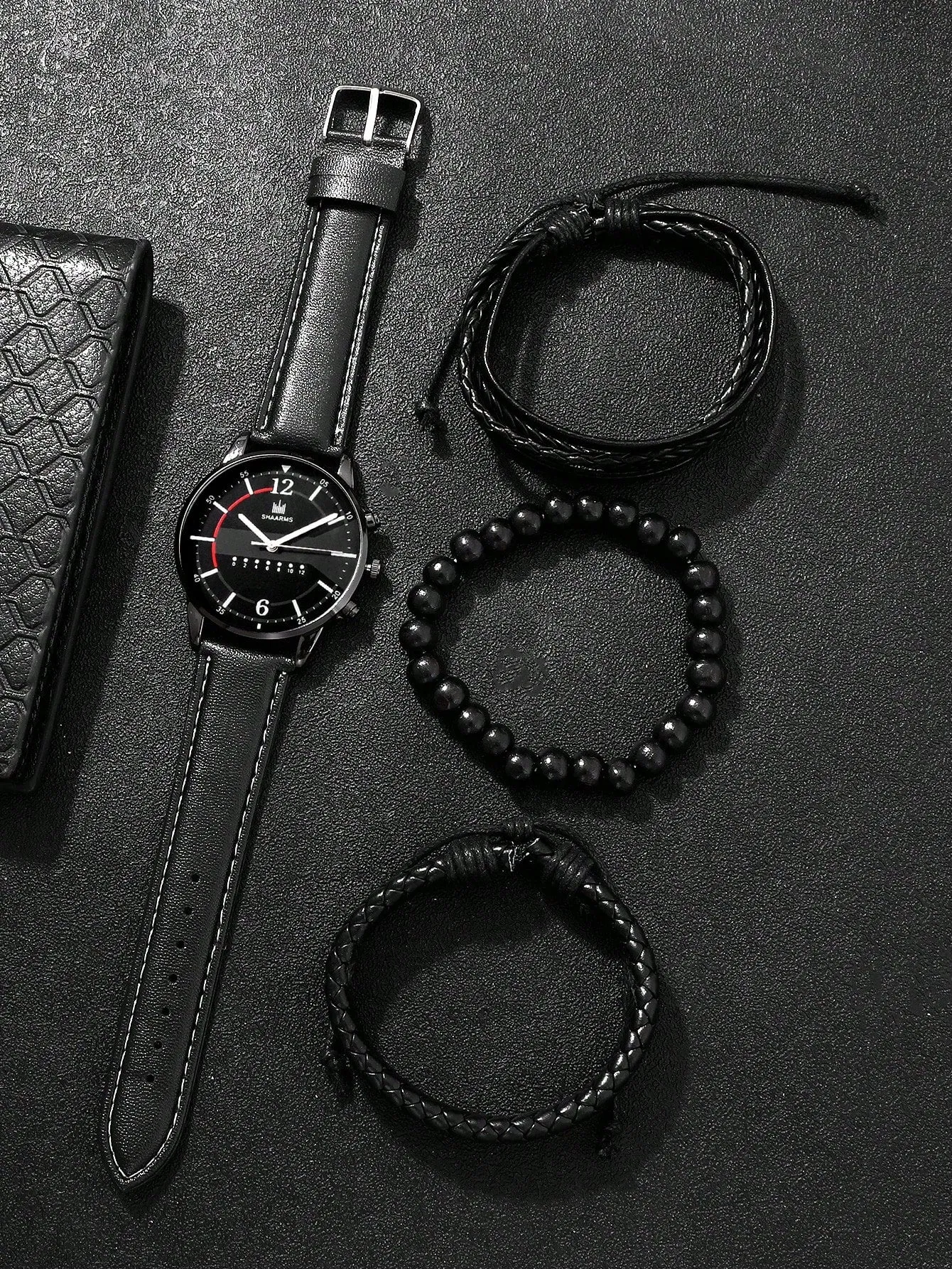 Men's Leisure and Fashionable Quartz Watch 4pcs/Set