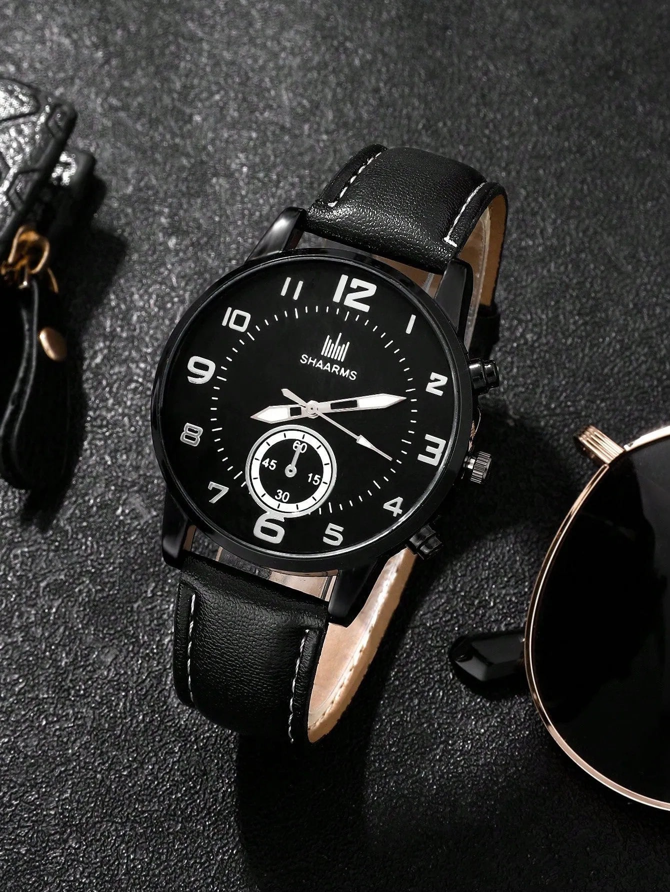 Men's Leisure and Fashionable Quartz Watch 4pcs/Set