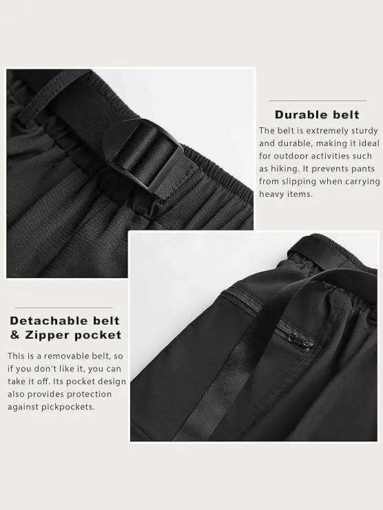 Men's Lightweight Cargo Black Shorts