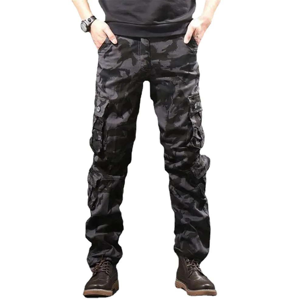Men's Lightweight Tactical Pants Ripstop Military Cargo Pants Workout Outdoor Hiking Work Pants with 8 Pockets