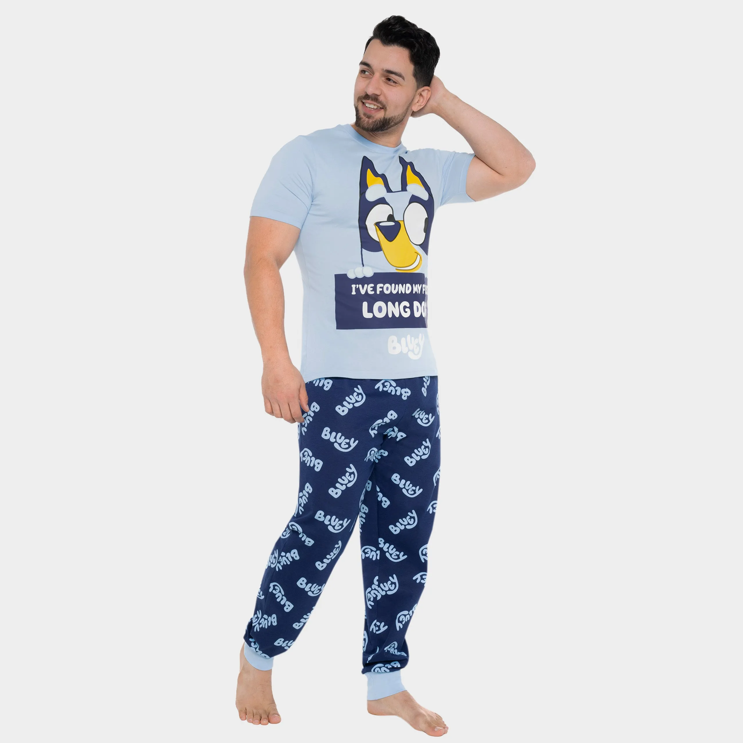 Men's Long Dog Bluey Pajamas