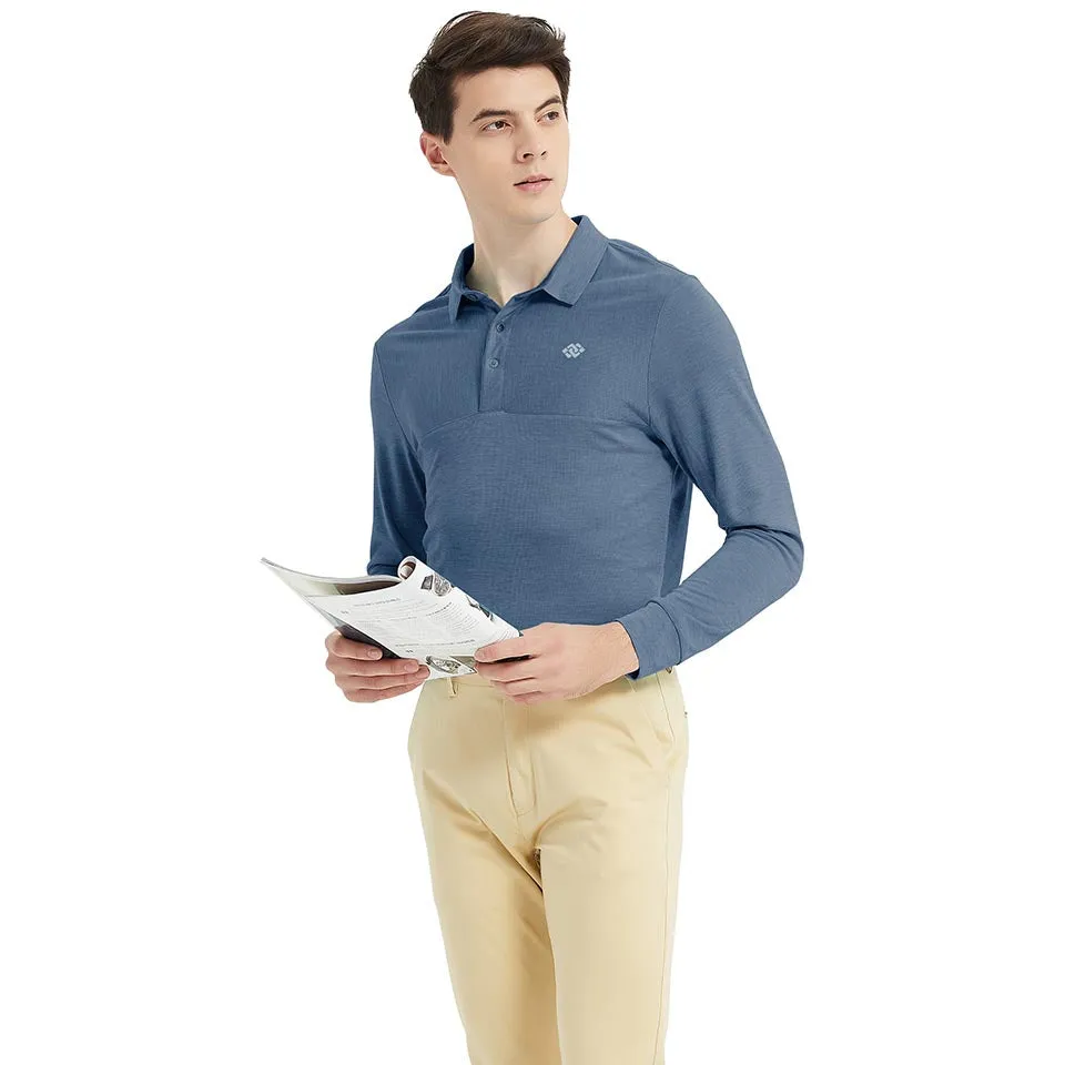 Men's long-sleeved sports Polo shirt