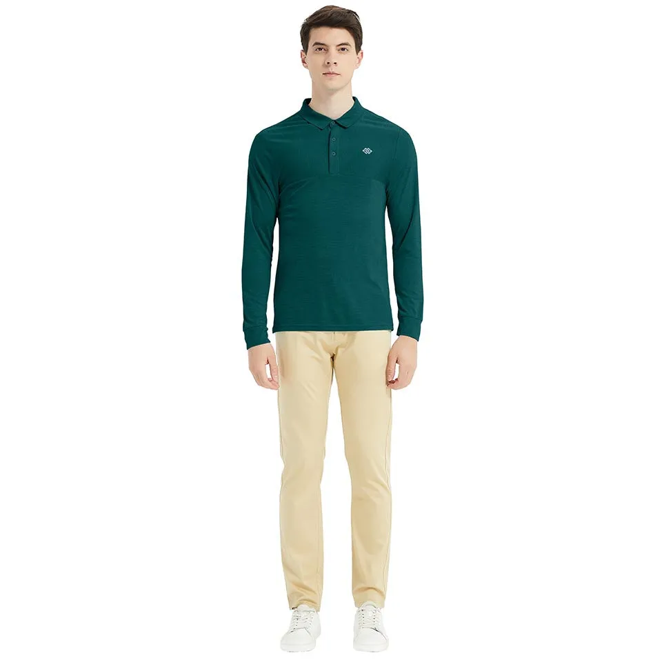 Men's long-sleeved sports Polo shirt