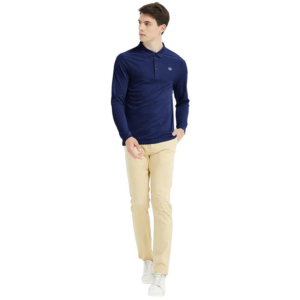 Men's long-sleeved sports Polo shirt