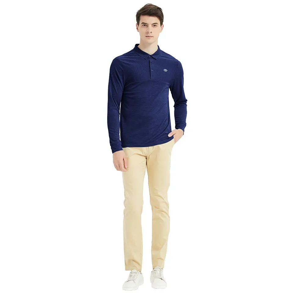 Men's long-sleeved sports Polo shirt