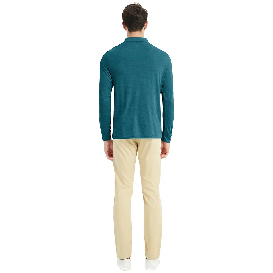 Men's long-sleeved sports Polo shirt
