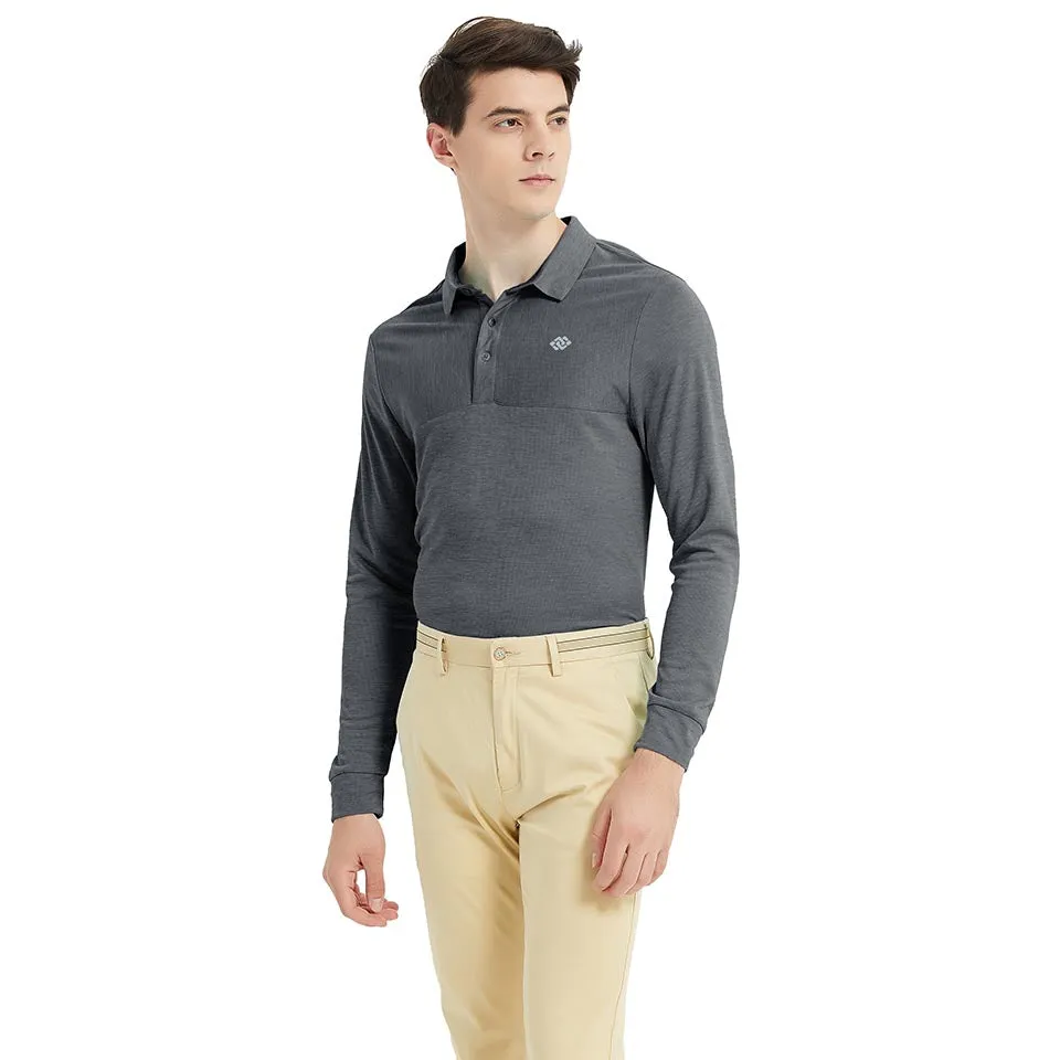 Men's long-sleeved sports Polo shirt