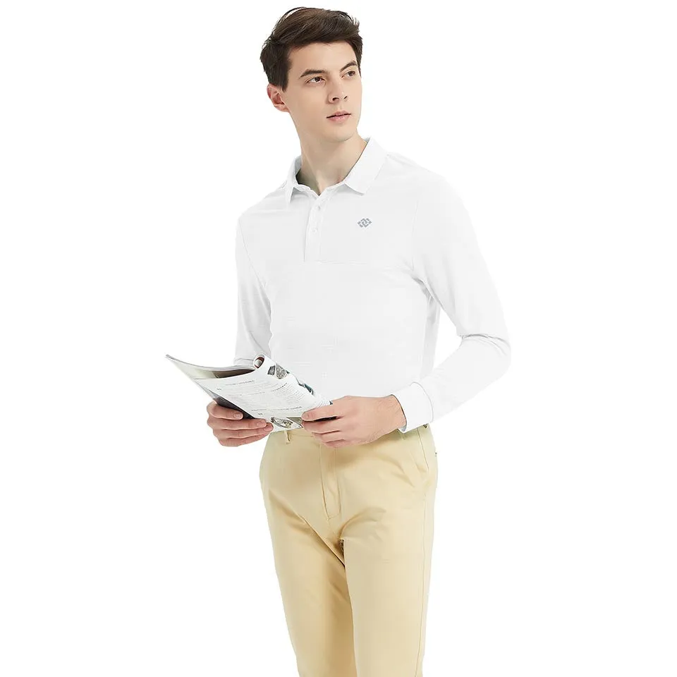 Men's long-sleeved sports Polo shirt