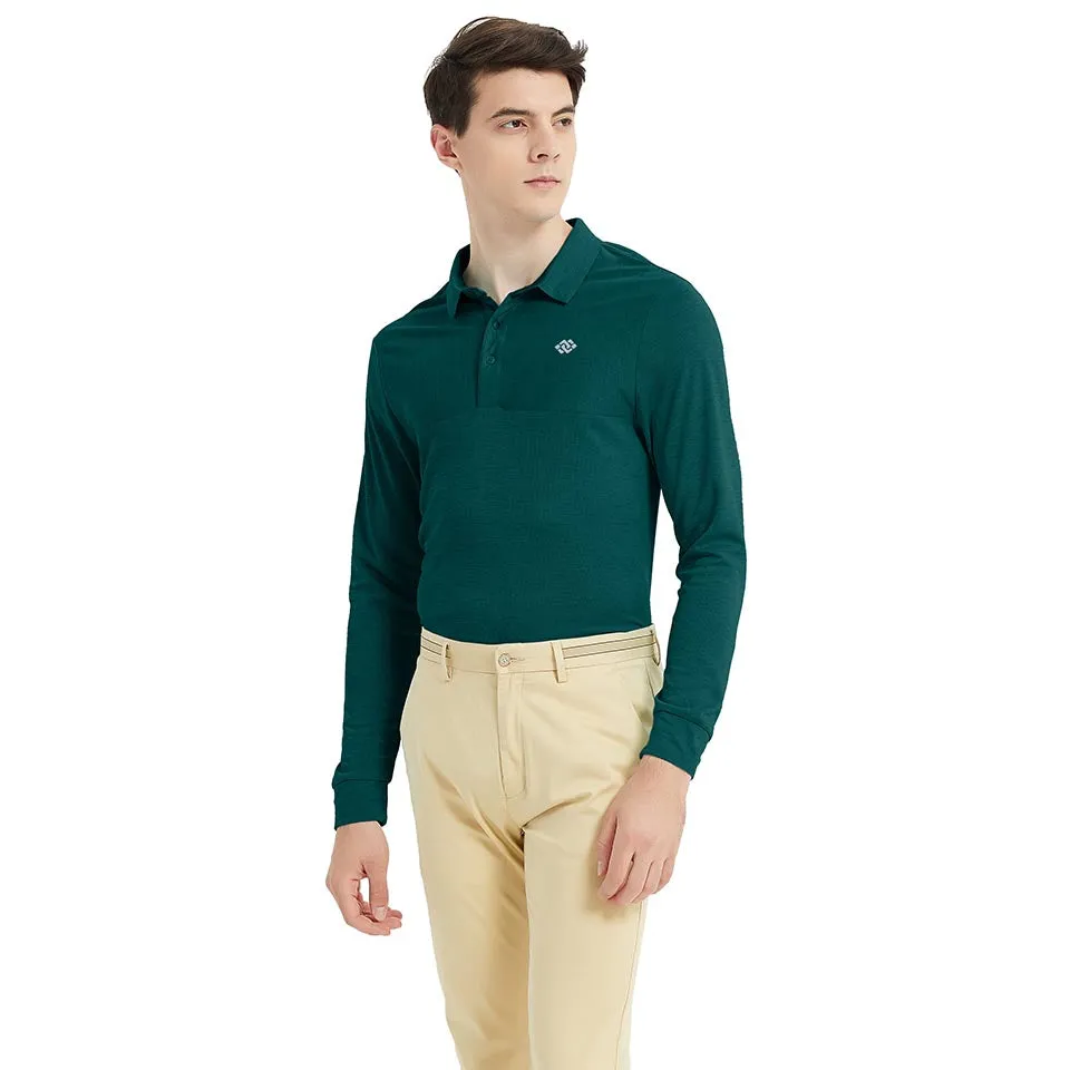 Men's long-sleeved sports Polo shirt