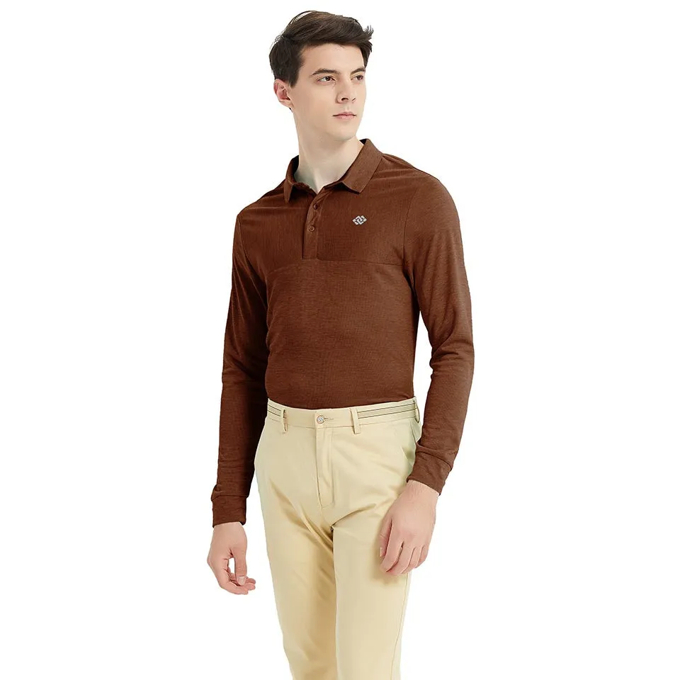 Men's long-sleeved sports Polo shirt