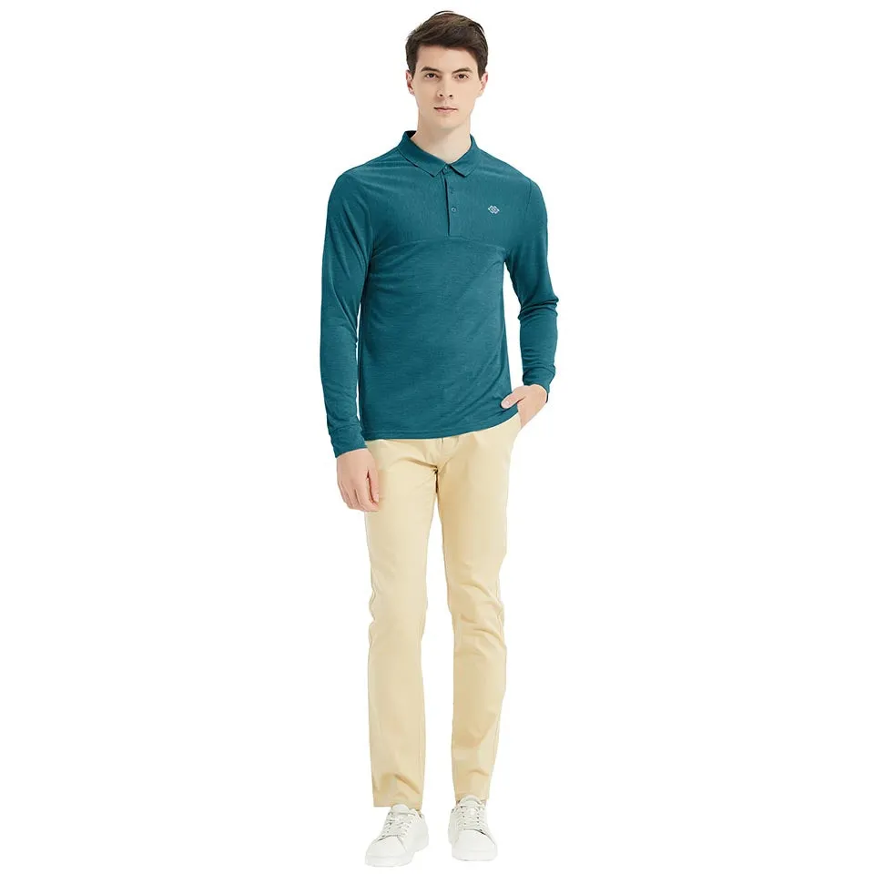 Men's long-sleeved sports Polo shirt