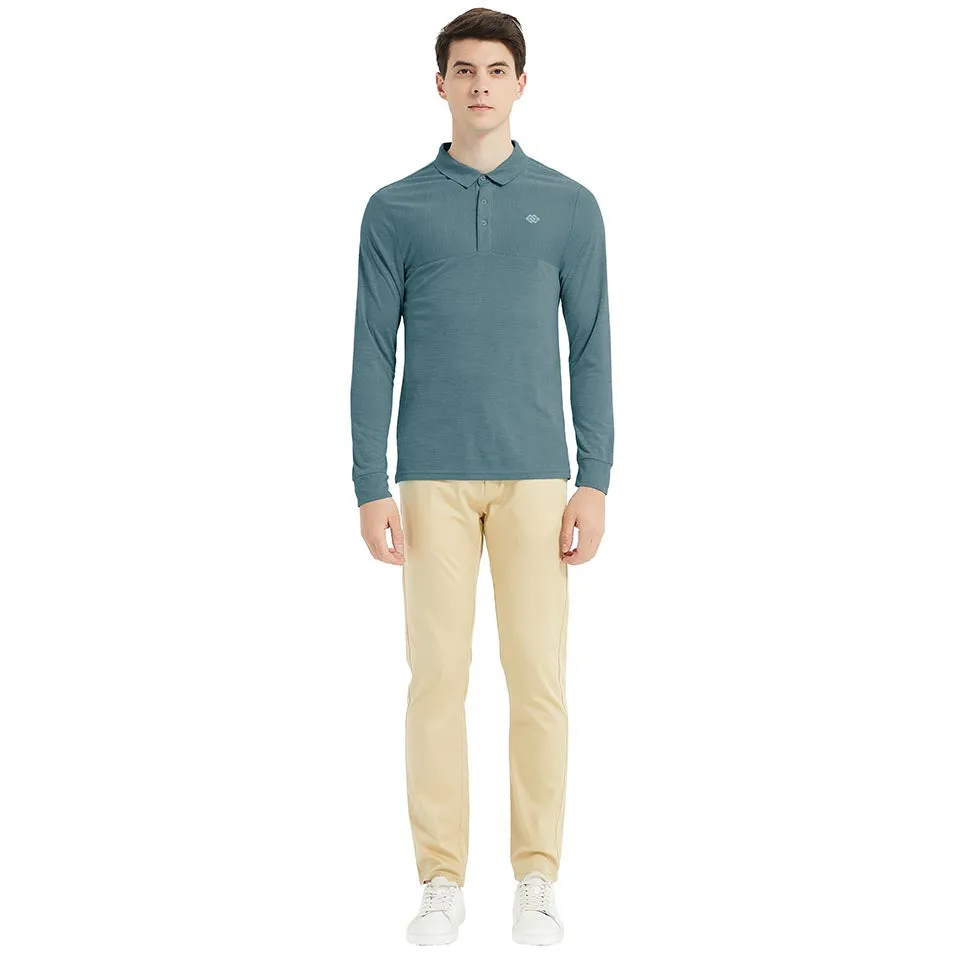Men's long-sleeved sports Polo shirt