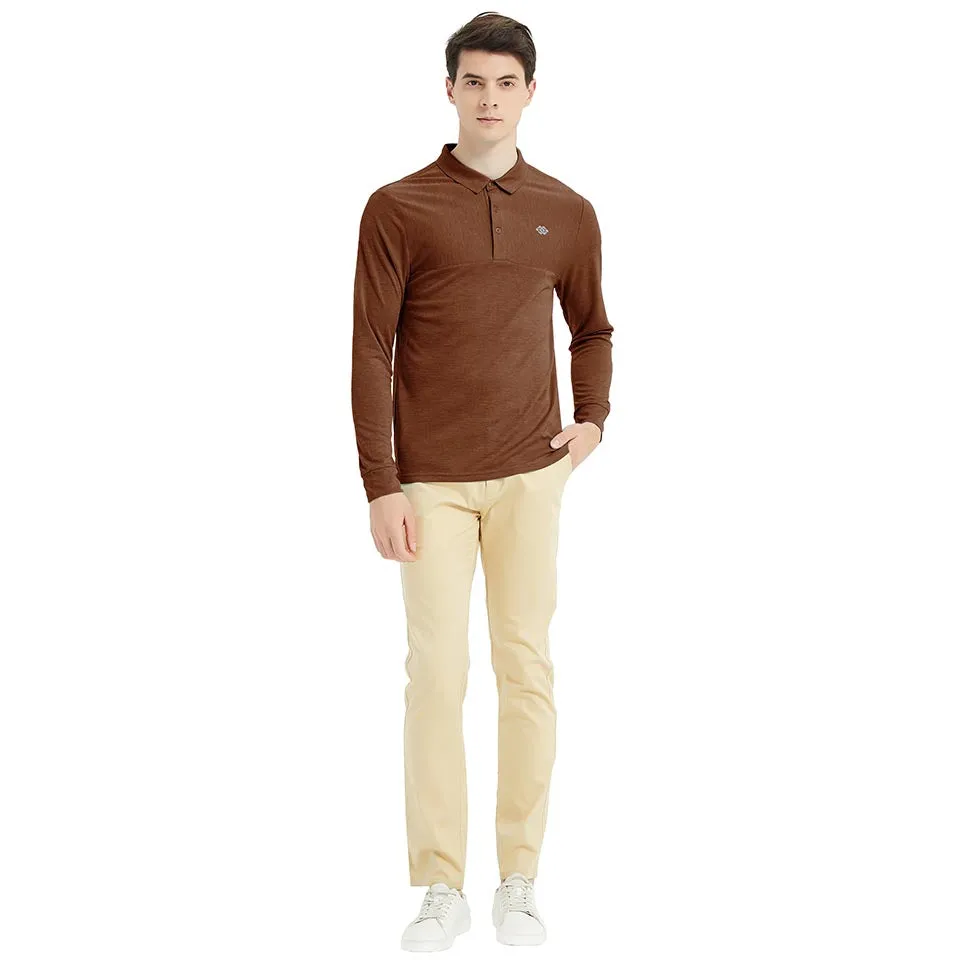 Men's long-sleeved sports Polo shirt