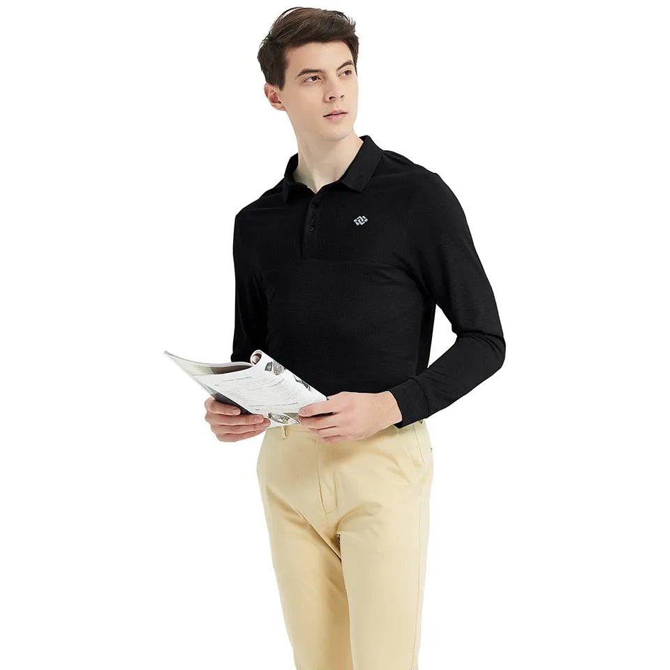 Men's long-sleeved sports Polo shirt