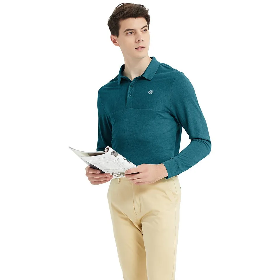 Men's long-sleeved sports Polo shirt