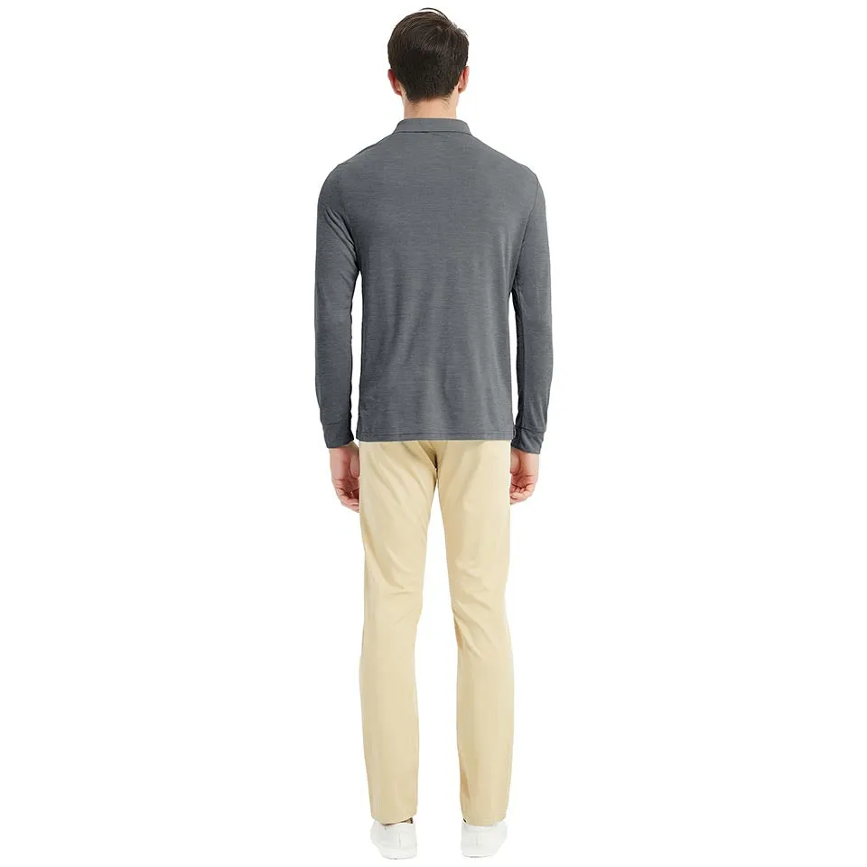 Men's long-sleeved sports Polo shirt
