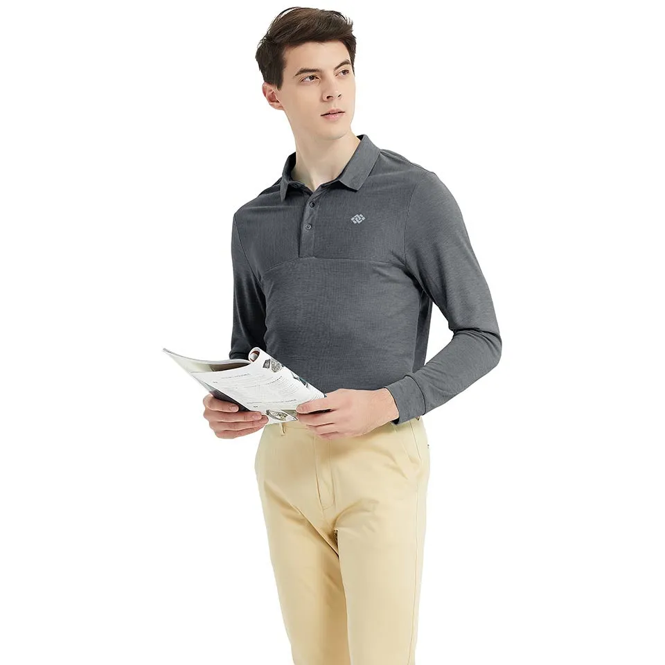 Men's long-sleeved sports Polo shirt